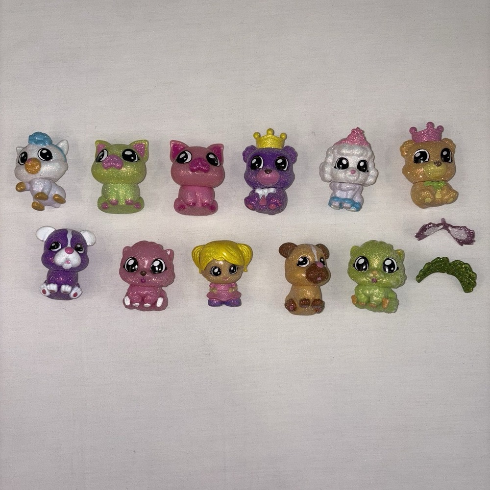 Tic Tac Toy XOXO Blip Friends + Glitter Figures & Pets Lot of 11 with 2 Wings